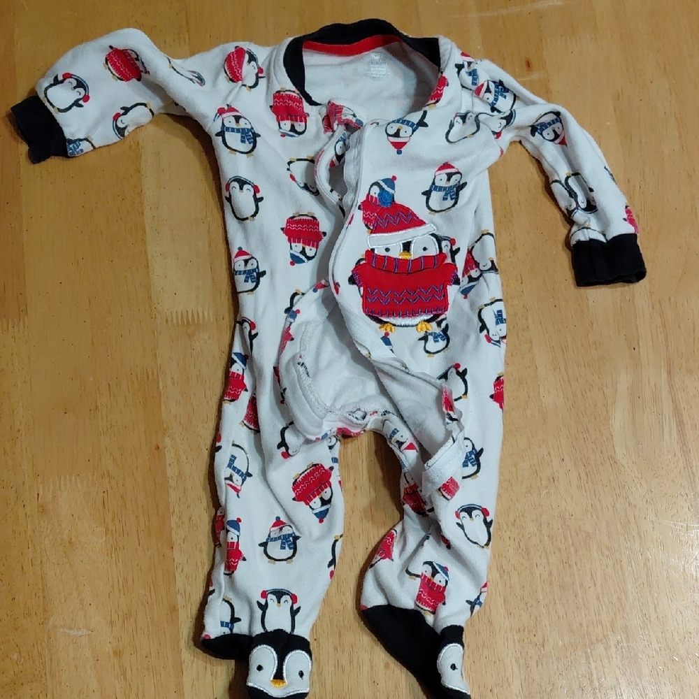 Koala Kids White and Red Penguin Footie